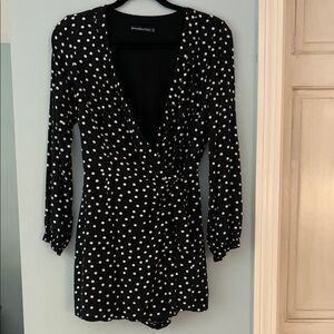 Abercrombie & Fitch Black and White Polka Dot Dress